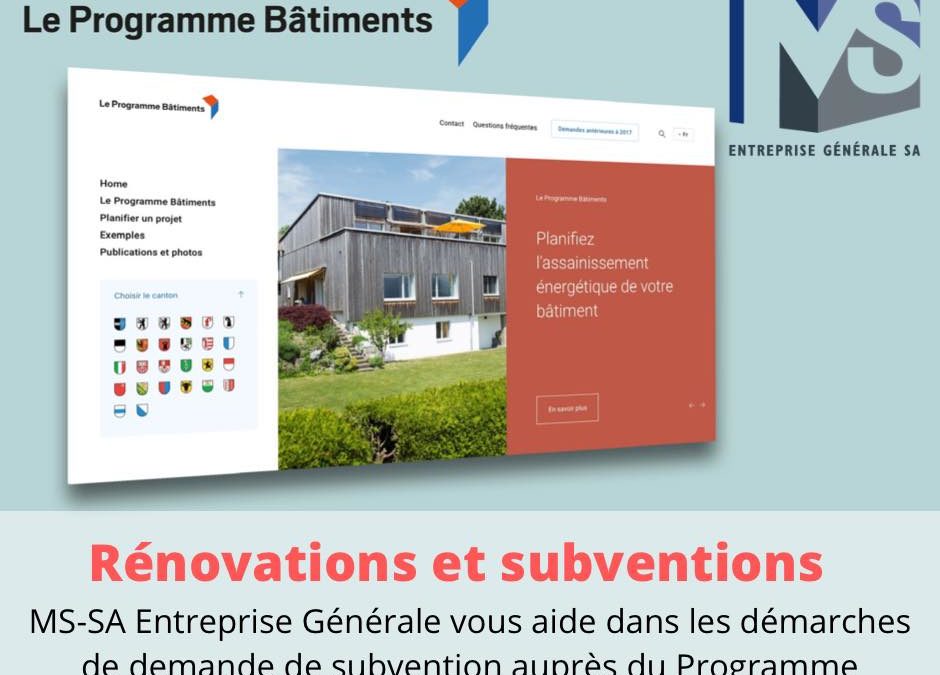 Le Programme Bâtiment